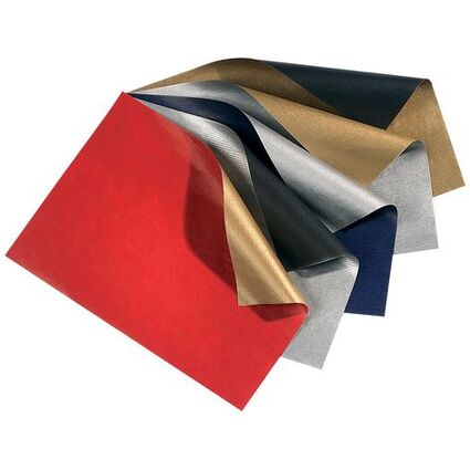 folia Weihnachts-Geschenkpapier "Bicolor", blau/silber