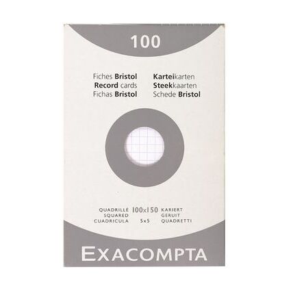 EXACOMPTA Karteikarten, 100 x 150 mm, blanko, wei