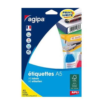 agipa Universal-Etiketten, 70 x 37 mm, wei