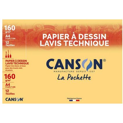 CANSON technisches Zeichenpapier, 240 x 320 mm, 200 g/qm