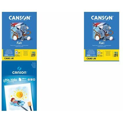 CANSON Malblock Kids, DIN A4, 200 g/qm, 20 Blatt