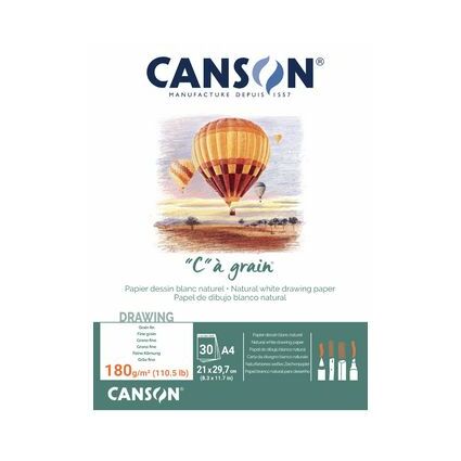 CANSON Zeichenpapierblock "C"  grain, DIN A3, 180 g/qm