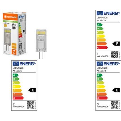 LEDVANCE LED-Stiftsockellampe LED PIN, 2,6 Watt, G4