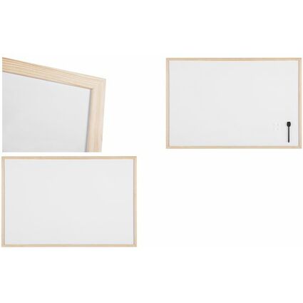 Bi-Office Weiwandtafel mit Holzrahmen, (B)400 x (H)300 mm
