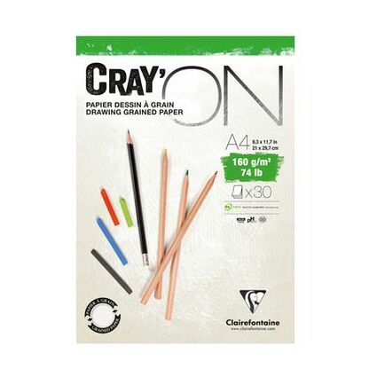 Clairefontaine Zeichenpapierblock "CRAY'ON", DIN A5