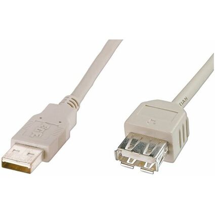 DIGITUS USB 2.0 Verlngerungskabel, beige, 1,8 m