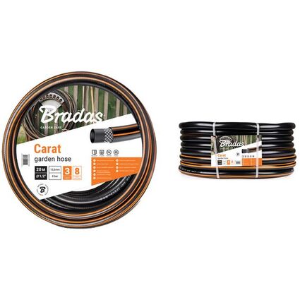 Bradas Gartenschlauch CARAT, 1/2", schwarz/orange, 30 m