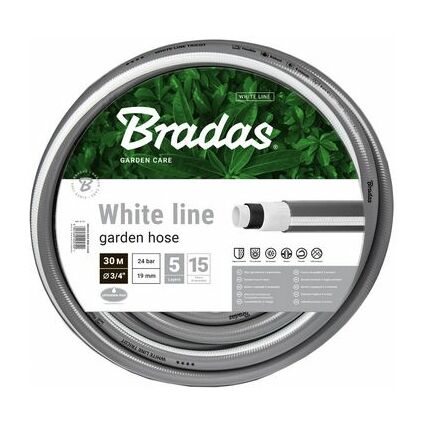 Bradas Gartenschlauch WHITE LINE, 1/2", silber/wei, 30 m