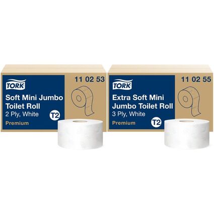 TORK Minirollen-Toilettenpapier Jumbo, 3-lagig, wei, 120 m