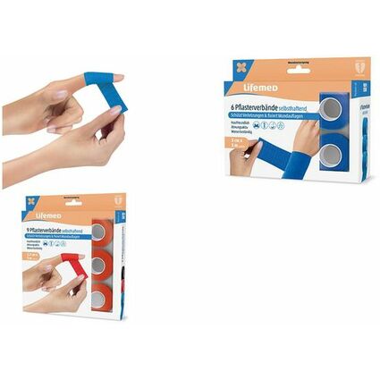 Lifemed Pflasterverband, selbsthaftend, rot, 9er