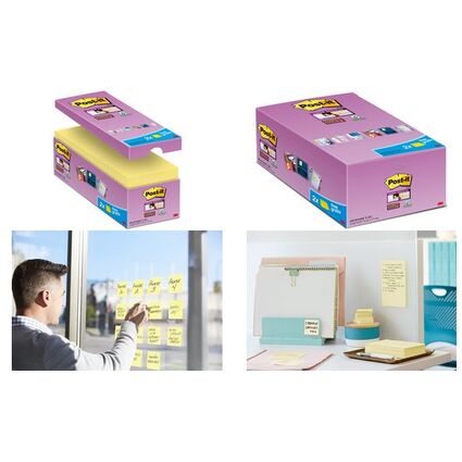 Post-it Haftnotizen Super Sticky Notes, 76 x 76 mm, 20+4