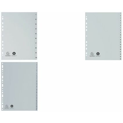EXACOMPTA Kunststoff-Register, Zahlen, DIN A4+, 31-teilig