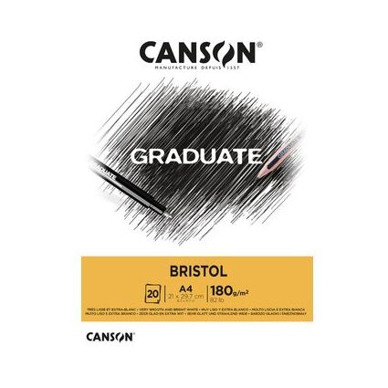 CANSON Studienblock GRADUATE BRISTOL, DIN A4