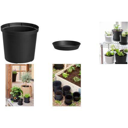 orthex Blumentopf CULTIVATE, Durchmesser: 120 mm, schwarz