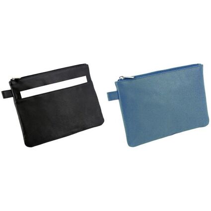 Alassio Banktasche/Utensilientasche, Leder, schwarz