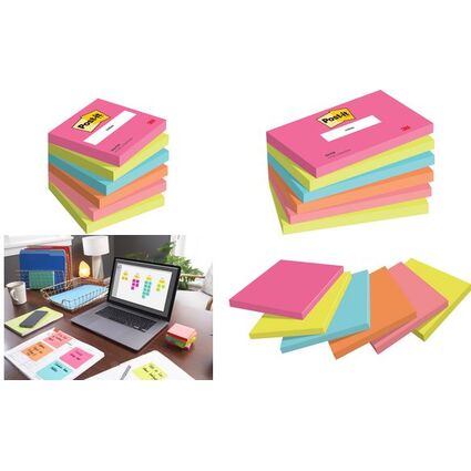 Post-it Haftnotizen Notes, 127 x 76 mm, Poptimistic