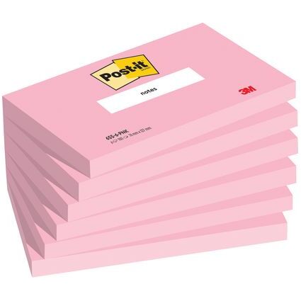 Post-it Haftnotizen Notes, 76 x 76 mm, flamingopink