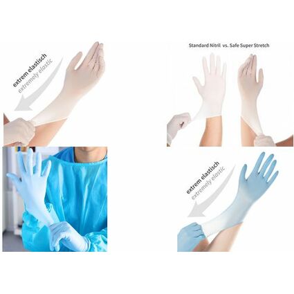 HYGOSTAR Nitril-Handschuh SAFE SUPER STRETCH, M, blau