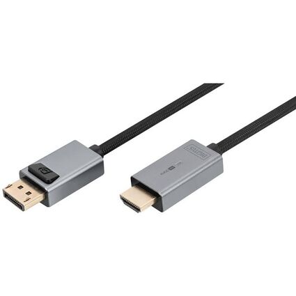 DIGITUS DisplayPort Adapterkabel, DP - HDMI Typ A, 4K, 1,0 m