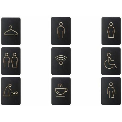 EUROPEL Piktogramm "WC Herren & Damen", schwarz