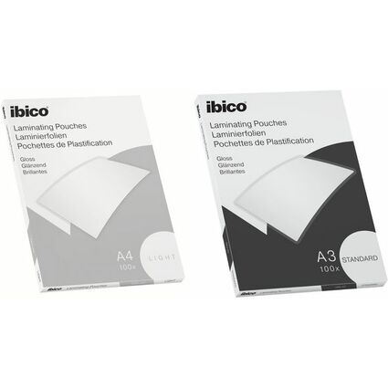 ibico Basics Laminierfolientasche, DIN A3, glnzend, 200 mic