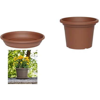 tera Pflanzgef "Basic Round", Durchm.: 200 mm, terrakotta