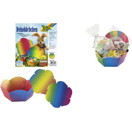 folia Dekokrbchen aus Regenbogenkarton, Durchm.: 150 mm