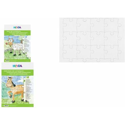 HEYDA Blanko-Puzzle, 12 Teile, 350 x 500 mm, wei