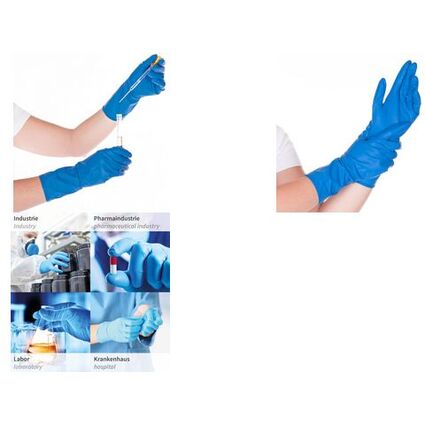 HYGOSTAR Chemikalien-Schutzhandschuh High Risk, blau, L