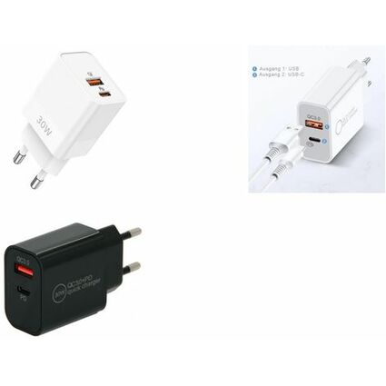IWH USB-C-Ladegert, 1x USB-A / 1x USB-C, 30 Watt, wei