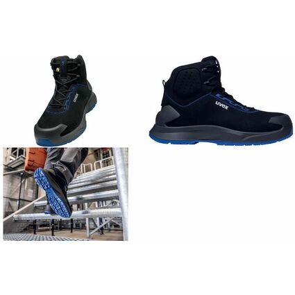 uvex 1 x-craft Schnrstiefel S2, schwarz / blau, Gre 35