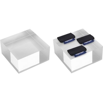 deflecto Acryl-Block, transparent, 100 x 100 x 50 mm