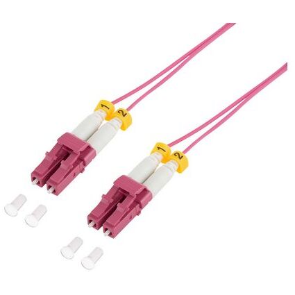 LogiLink LWL-Patchkabel, 2x LC-Duplex, OM4, dnn, 7,5 m