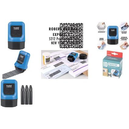 trodat Nachflltinte fr Datenschutz-Rollenstempel, schwarz
