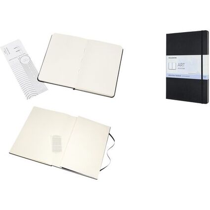 MOLESKINE Aquarellnotizbuch, L/A5, 200g/qm, Hardcover, sw