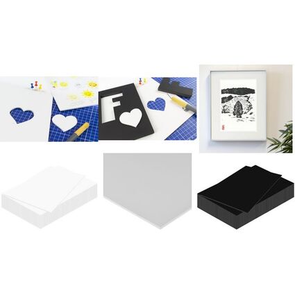 kangaro Foam Board, DIN A4, Strke: 3 mm, schwarz