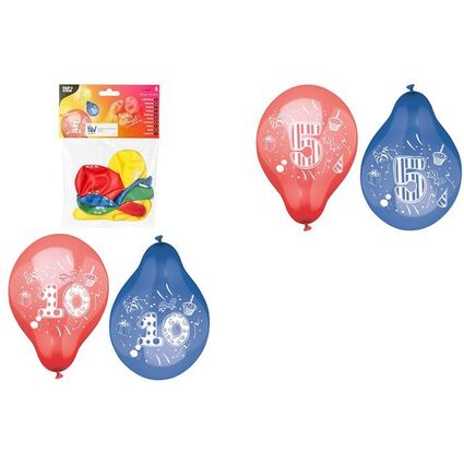 PAPSTAR Zahlenluftballons "2", rund, farbig sortiert