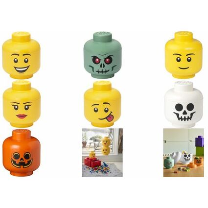 LEGO Mini-Aufbewahrungskopf STORAGE HEAD SILLY, 360 ml, gelb