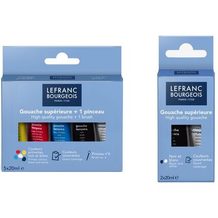 LEFRANC BOURGEOIS Gouachefarbe, 5 x 20 ml, Etui