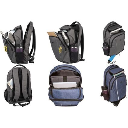 WEDO Notebook-Rucksack Denim mit Komfortausstattung, blau
