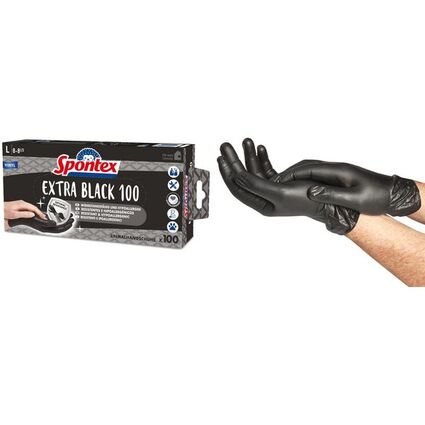 Spontex Vinyl-Handschuh Extra Black, Gre M, schwarz