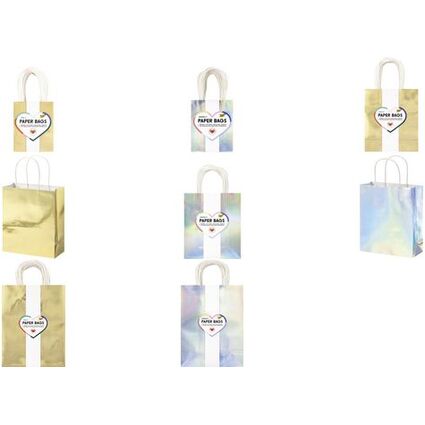 folia Papier-Tragetaschen GOLD GLNZEND, Gre: S