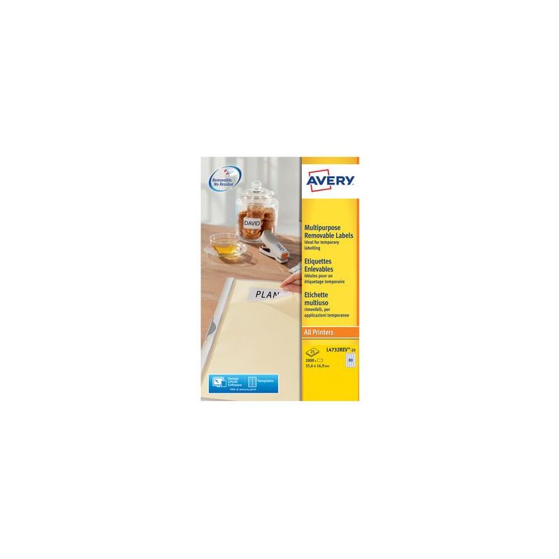 AVERY Etiquette multi-usages, enlevable, 45,7 x 21,2 mm L4736REV-25 bei www.officeb2b.ch günstig ...