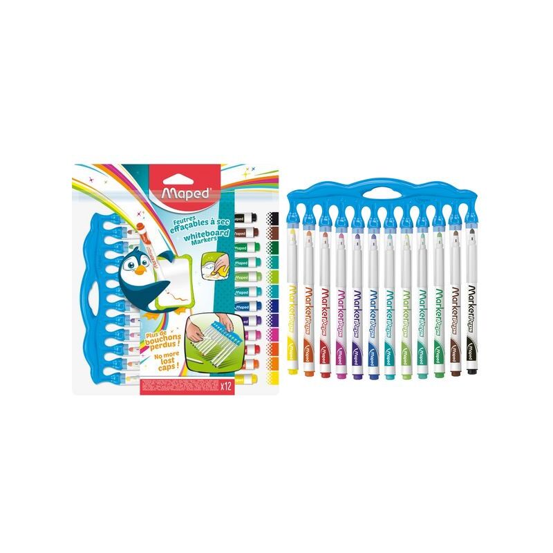 12 Maped Whiteboard-Marker Marker Peps Innovation 1,5 mm trocken abwischbar 12 Maped Whiteboard-Marker Marker Peps Innovation 1,5 mm trocken abwischbar