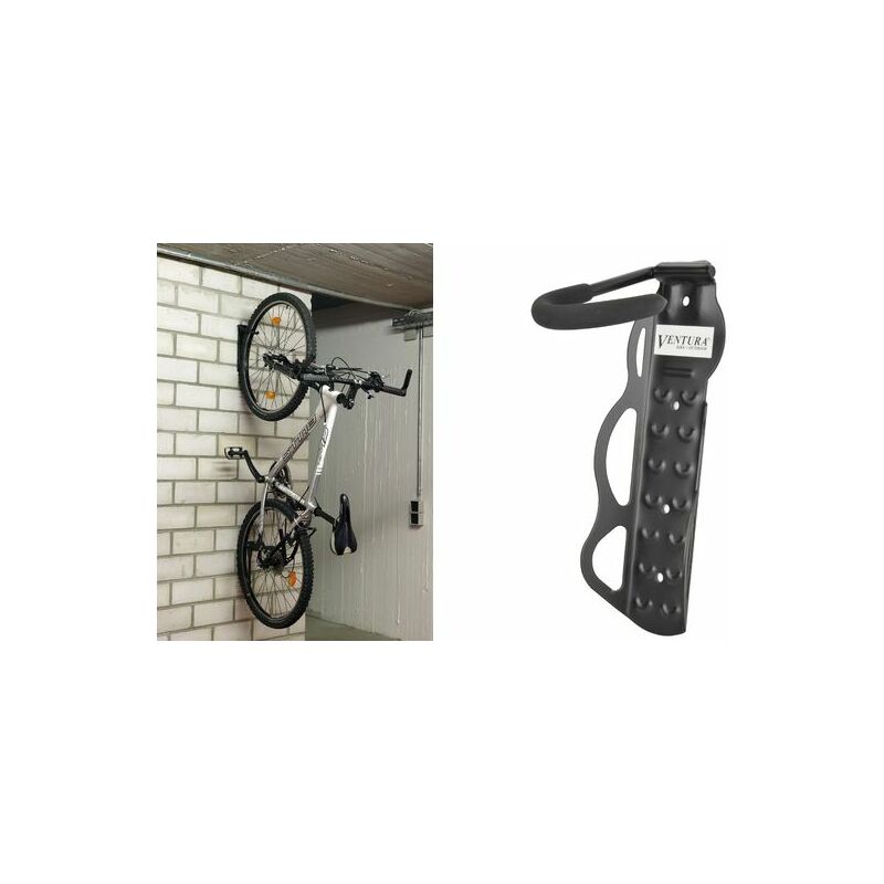 FISCHER FahrradWandhaken, Tragkraft 20 kg, schwarz 86401