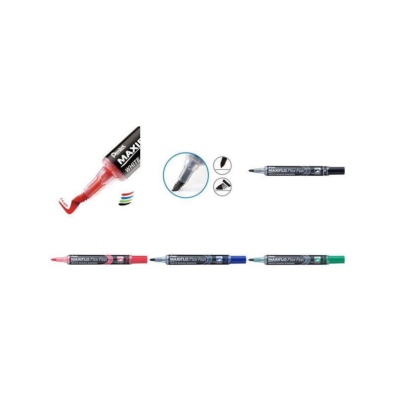 Pentel Whiteboard-Marker MAXIFLO Flex-Feel, grün MWL5SBF-DX bei www