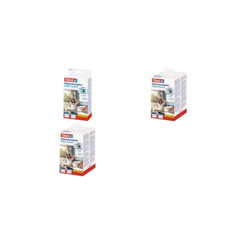 tesa Pollenschutzgitter für Fenster, 1,50 m x 1,30 m 55286