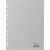DURABLE Kunststoff-Register, Zahlen, A4, 5-teilig, 1 - 5