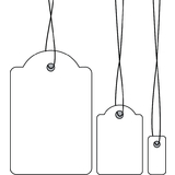 HERMA Warenanhnger, 25 x 38 mm, mit weiem Faden, Karton