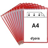 djois by tarifold Drehzapfentafel, din A4, rot